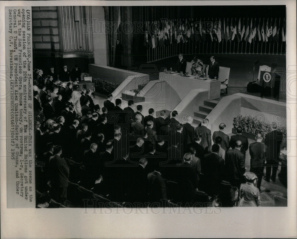 1965 United Nations 20th Anniversary S Fran - Historic Images