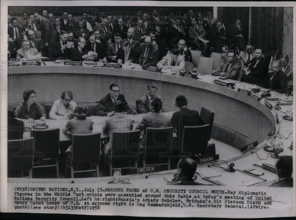 1958 United Nations Security Council Meet-Historic Images