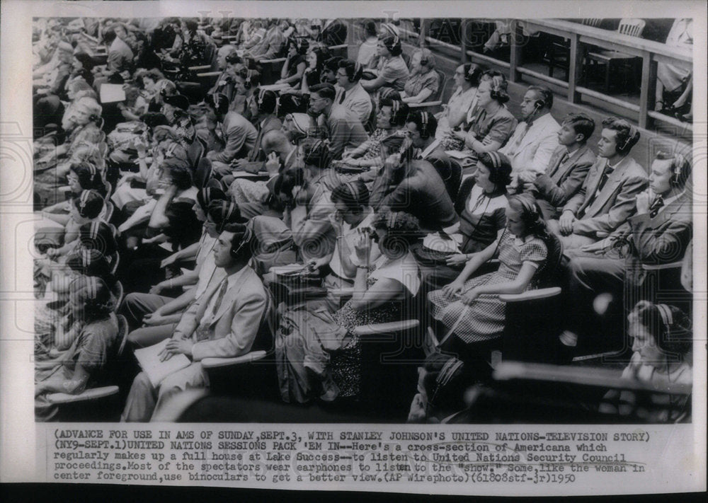 1950 Lake Success UN Security Council View - Historic Images