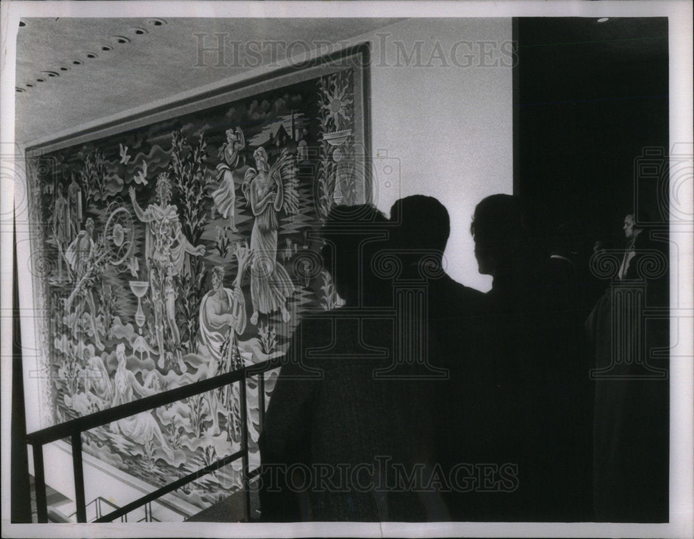 1963 UN Headquarters Building Interior Mich - Historic Images