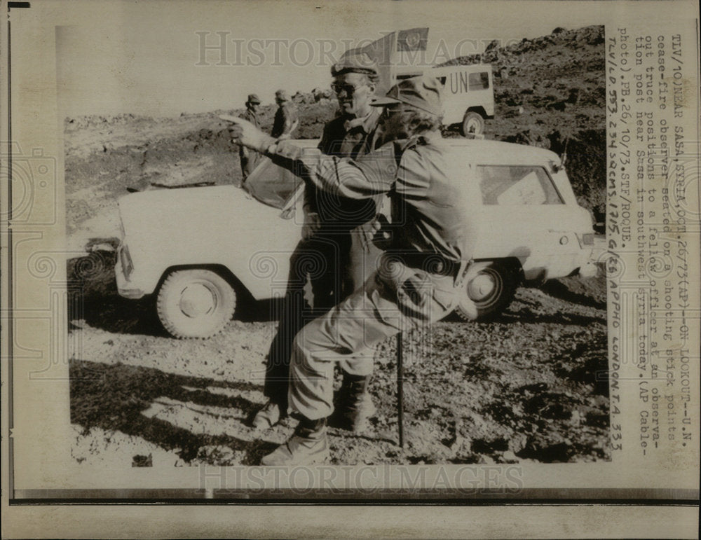 1973 U N Cease Fire Observer Middle East - Historic Images