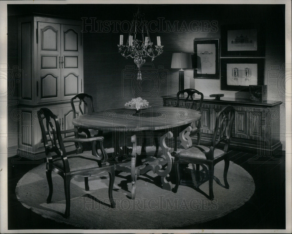 1961 Dining Room Furniture Elegance - Historic Images