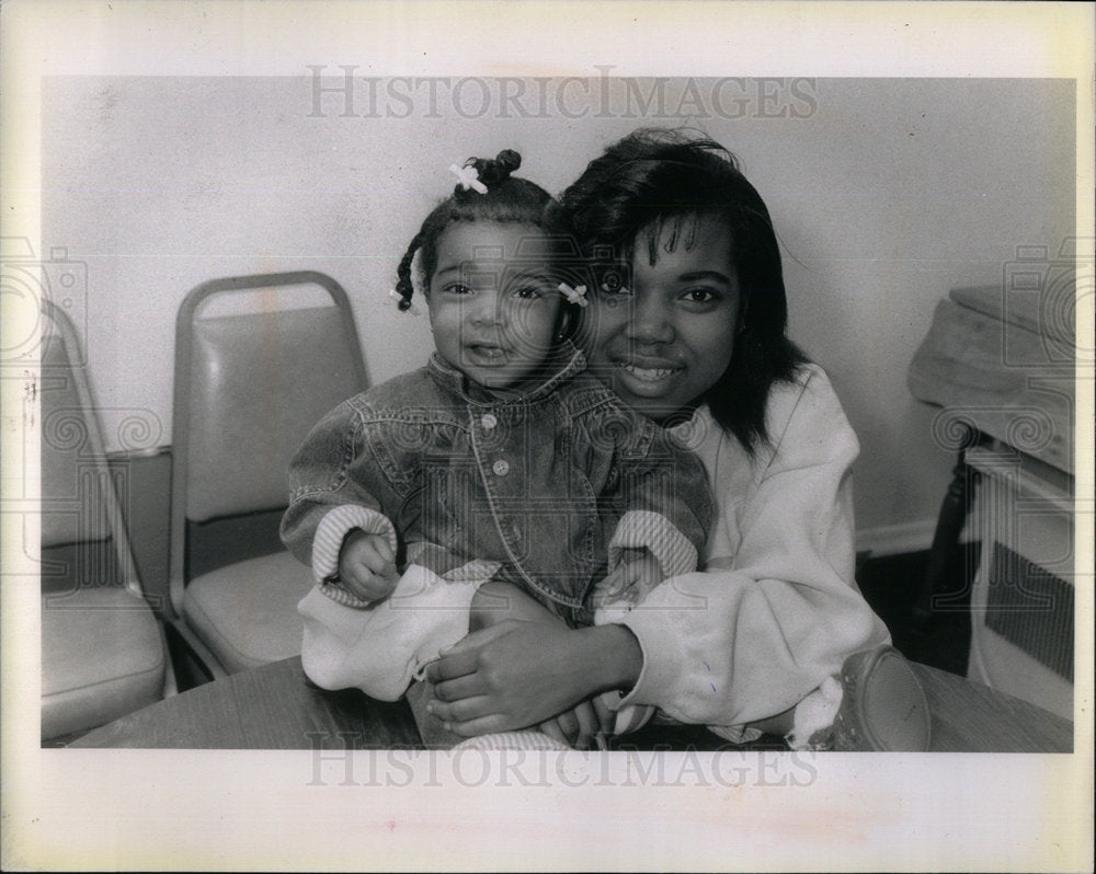 1990 T Ellis, 16, Daughter Fredrica Daycare - Historic Images