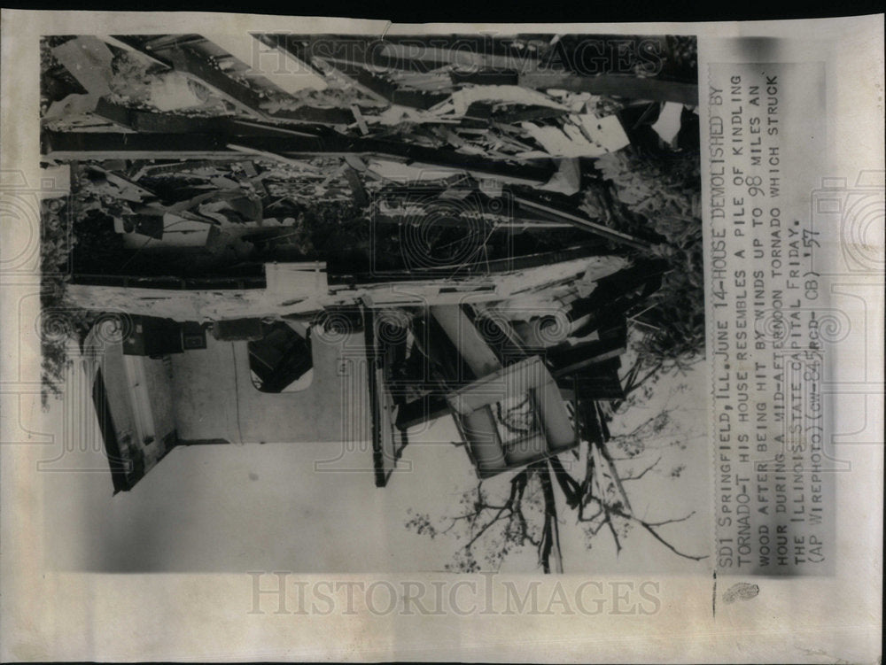 1957 House Demolished Tornado - Historic Images