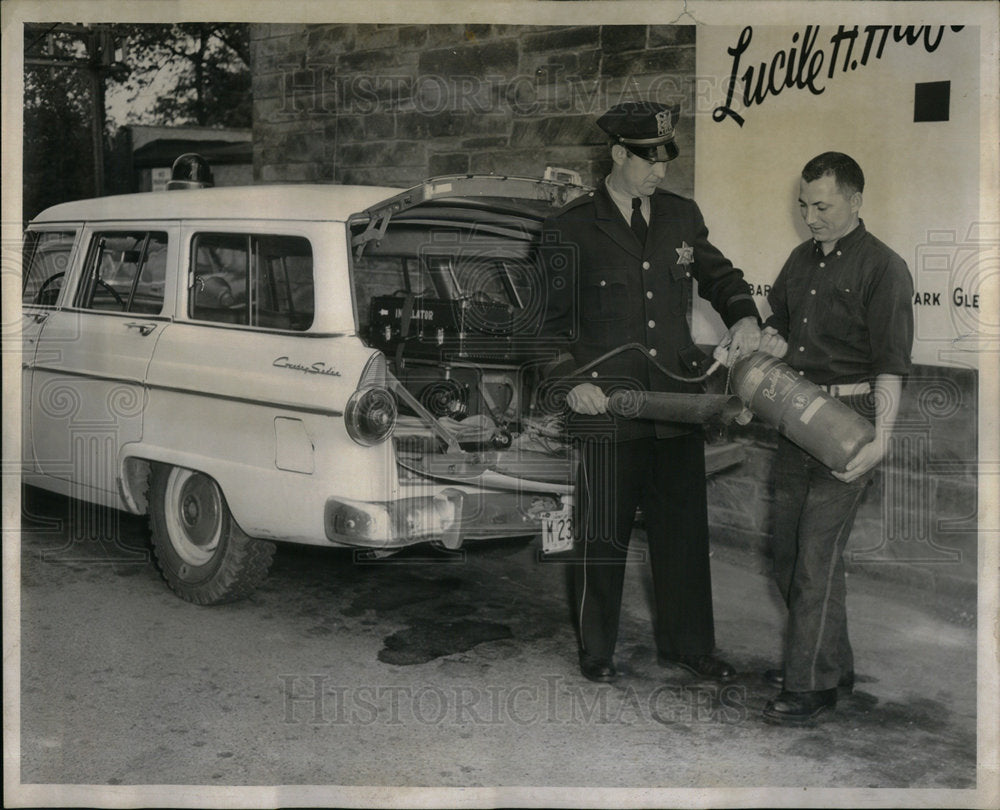 1956 Combo Fire Police Man Wm Peifer - Historic Images