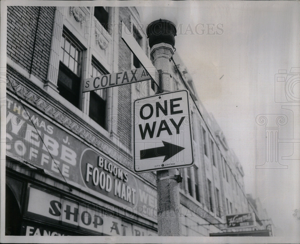 1954 Street Sign Traffic Symbols Michigan - Historic Images