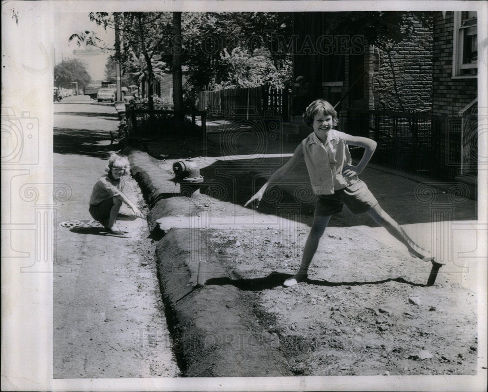 1961 Street Paving Block West 16th Street - Historic Images