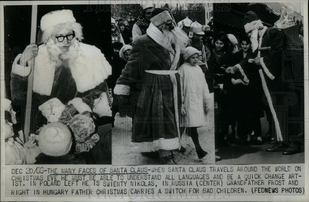 1966 FACES OF SANTA CLAUS CHRISTMAS - Historic Images