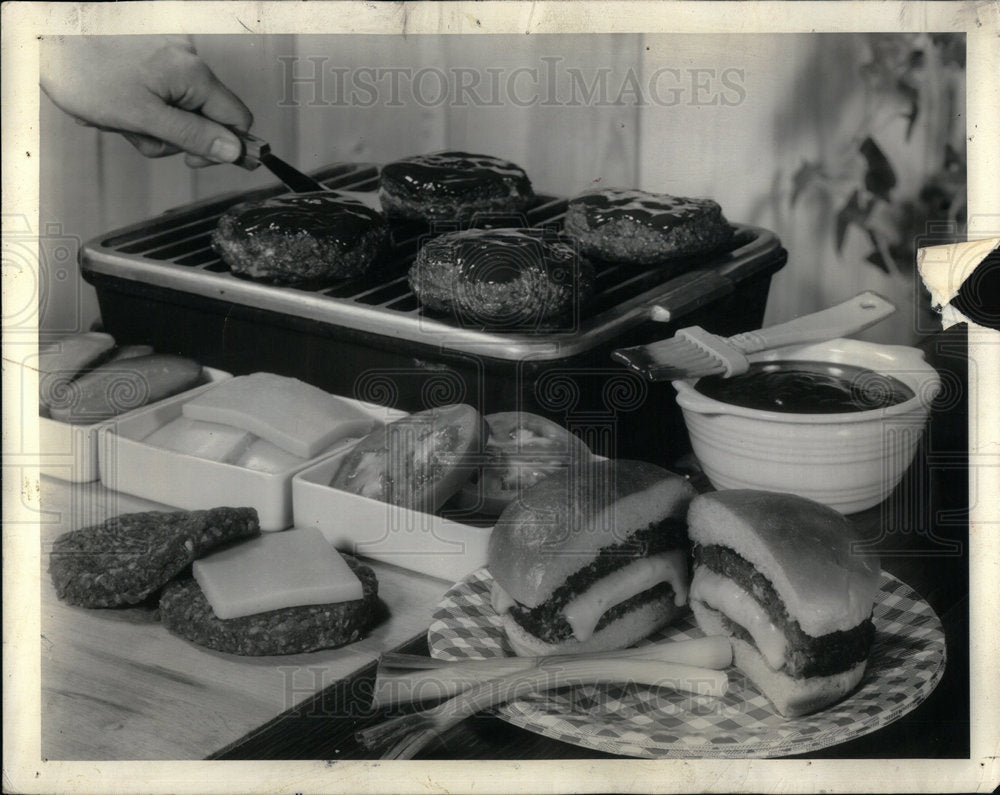 1968 Carry Ingredients Assemble camp site - Historic Images