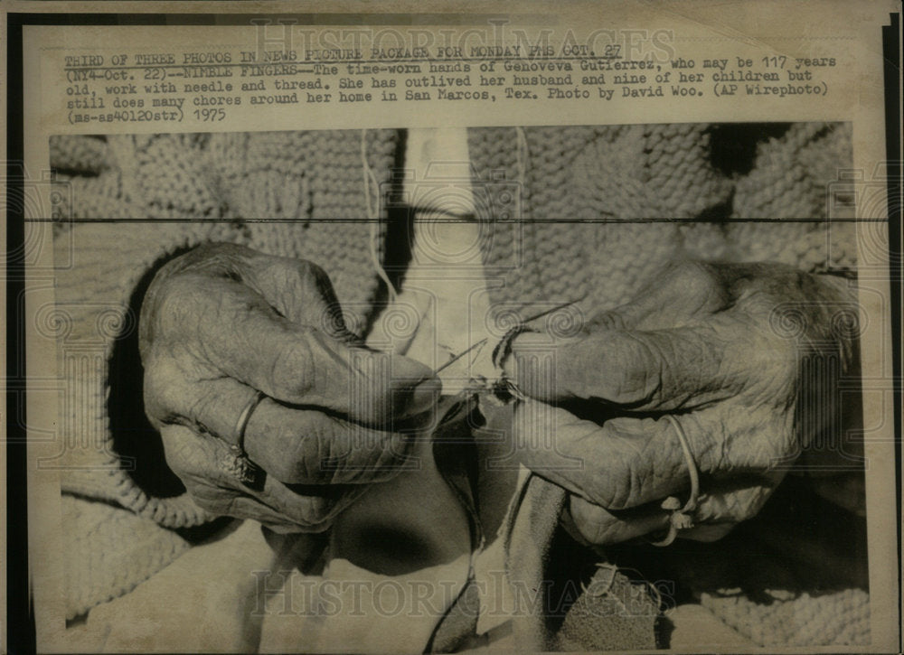 1975 Genoveva Gutierrez Hand Fingers - Historic Images