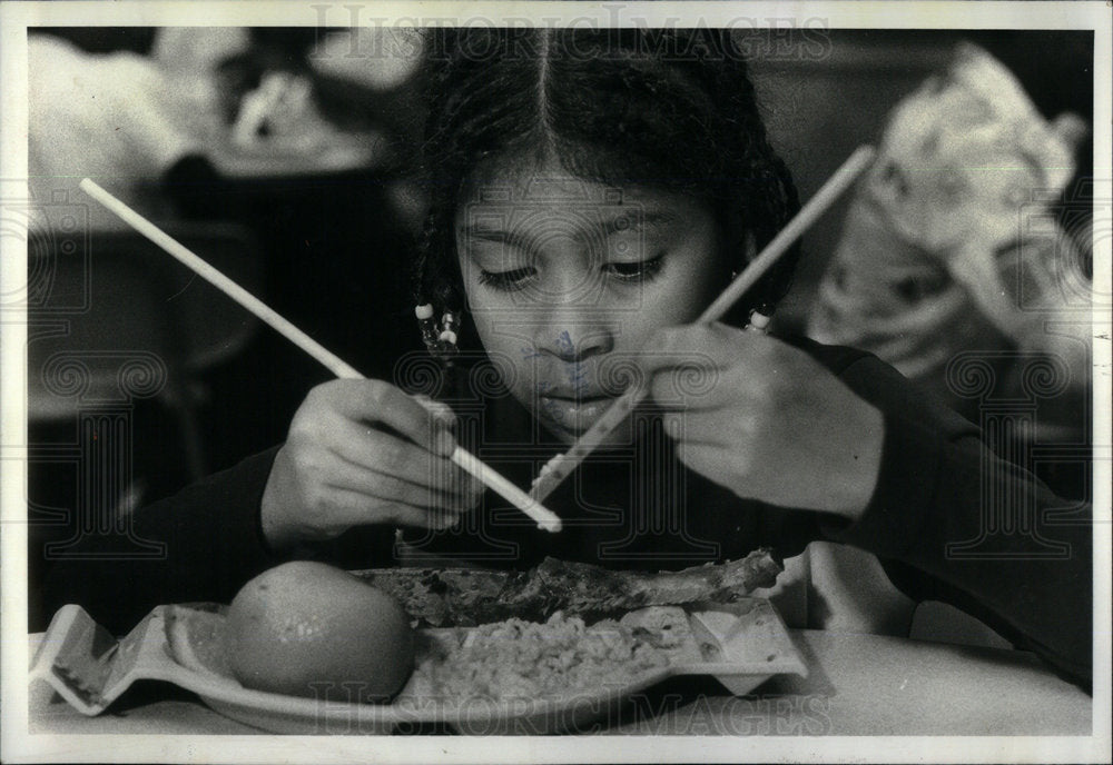 1980 Chinese Day at Macroni School - Historic Images