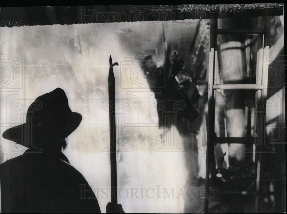 1968 Firemen Attack Flames - Historic Images