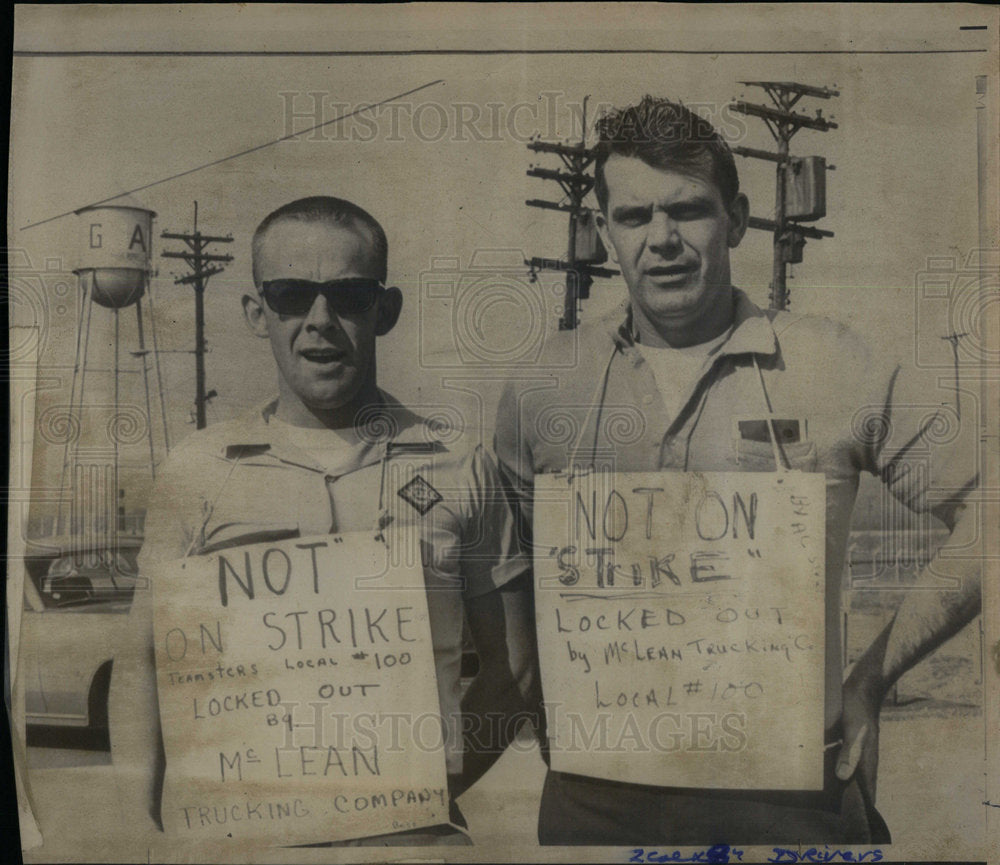 1967 Locked Out Union Truck Drivers - Historic Images