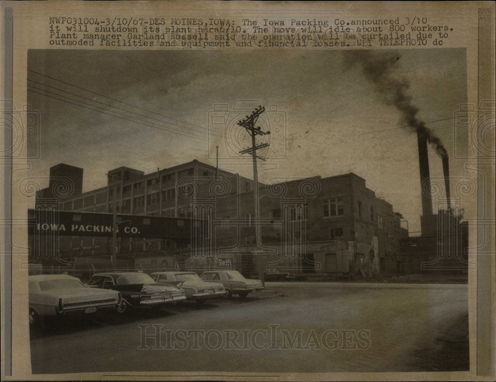 1967 The Iowa Packing Co Plant Shut Down - Historic Images