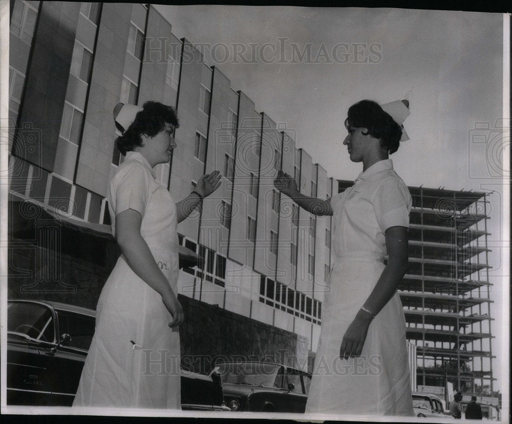 1962 Student Nurses Mary Mulvey Marge Chrup - Historic Images