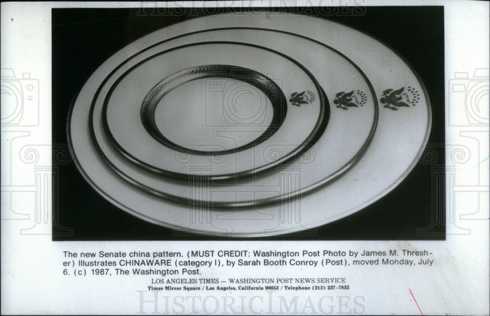 1987 Senate China Ware Pattern - Historic Images