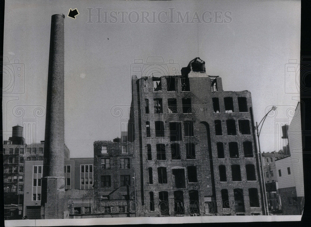 1975 Chimney Walls Tumbling Down - Historic Images