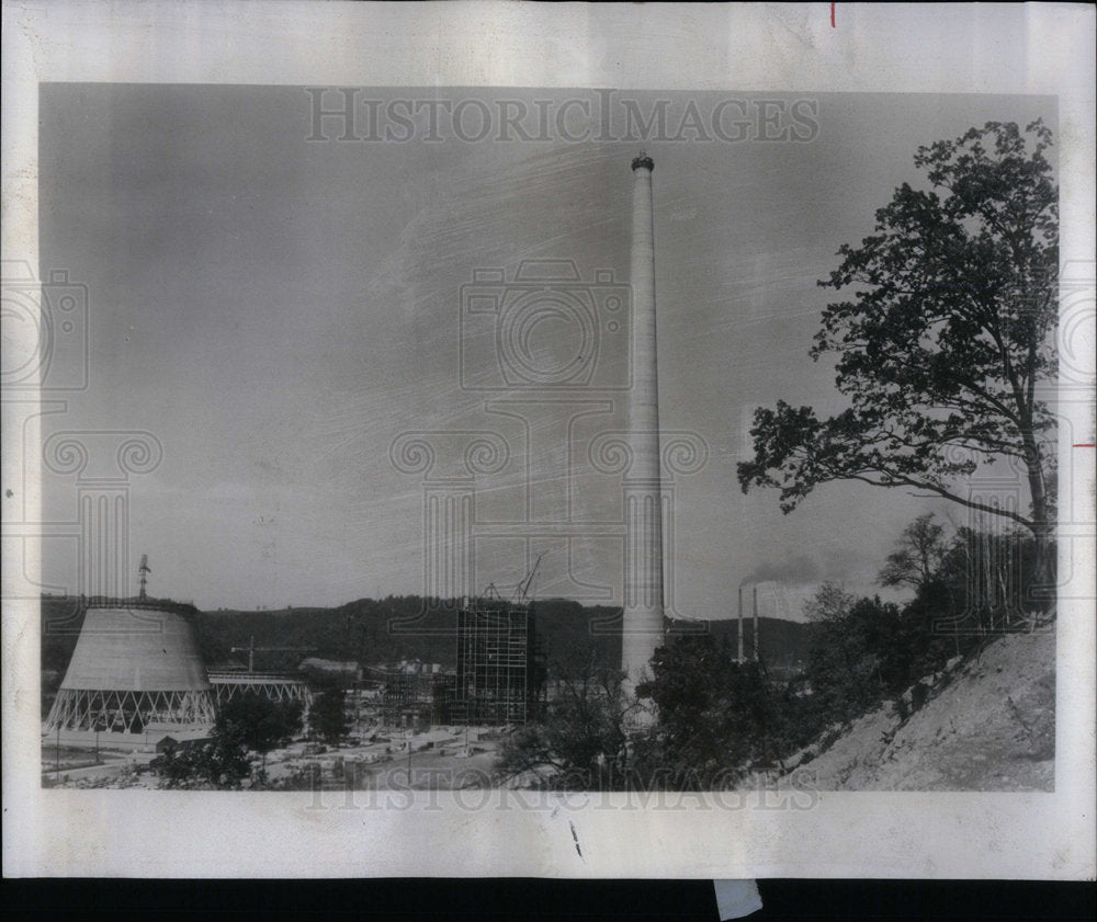 1968 Worlds tallest chimney located at Cres - Historic Images