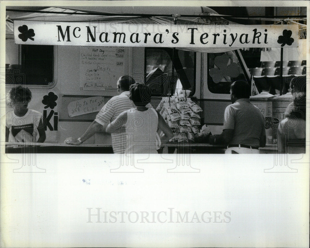 1983 McNamara&#39;s Teriyaki at Irish Festival. - Historic Images