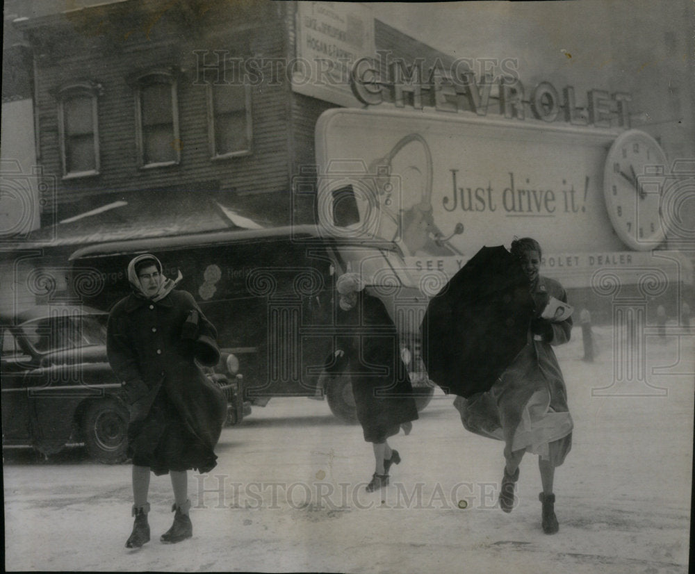 1955 Wind Pulls Umbrella - Historic Images