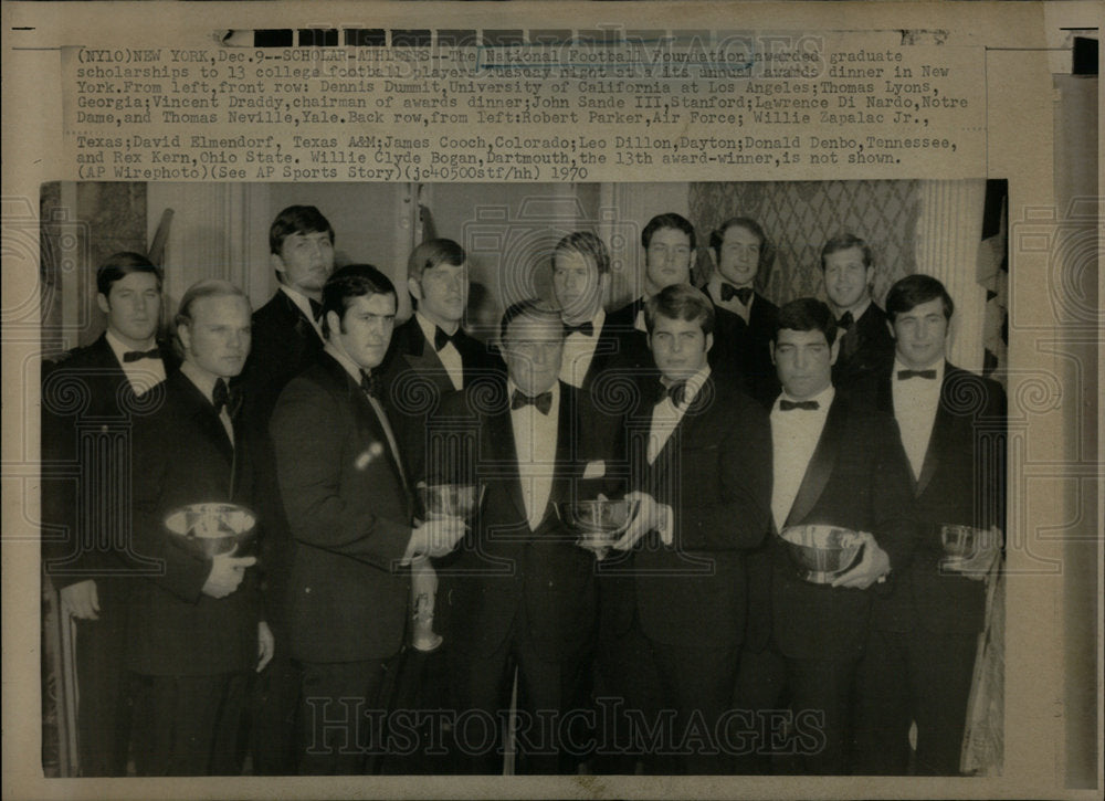 1970 National Football Foundation Awards - Historic Images