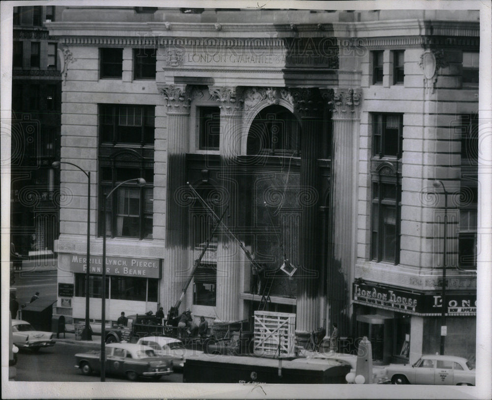 1957 London Guarentte Bldg. Stone Container - Historic Images