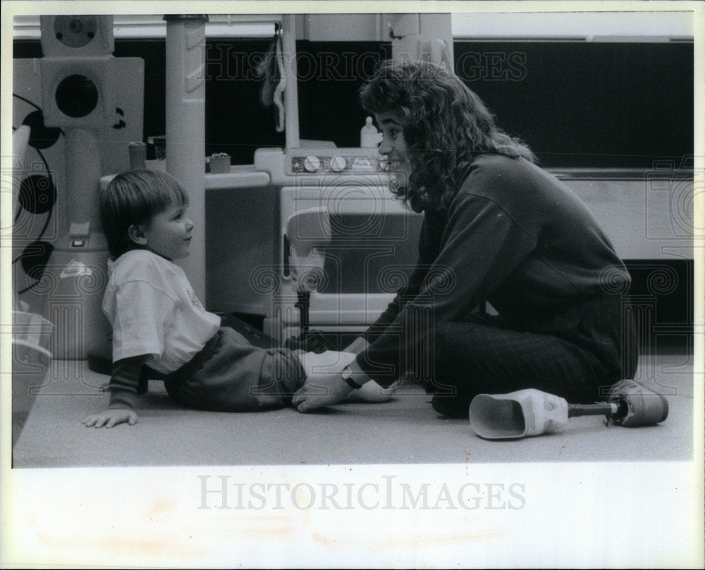 1992 Physical Therapist Lisa Stevens &amp; Max - Historic Images