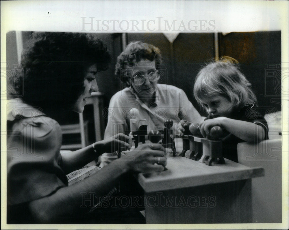 1986 Handicapped Kids Playing - Historic Images