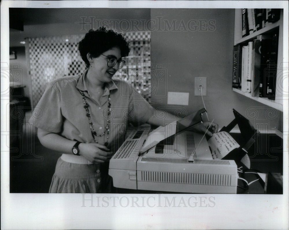 1991 Chicago Public Library Fax Machine - Historic Images