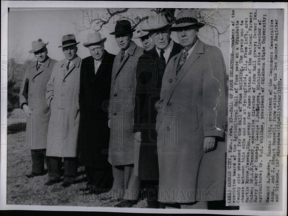 1959 Agricultural Hall of Fame Members - Historic Images