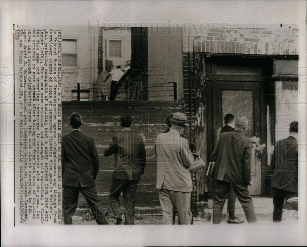 1965 FBI Raid Philadelphia Dice Game - Historic Images