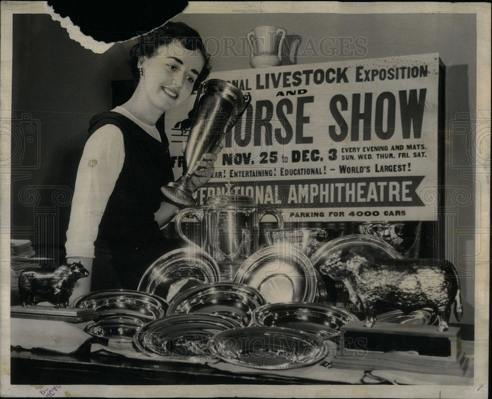 1955 Livestock Exposition Awards Ready - Historic Images