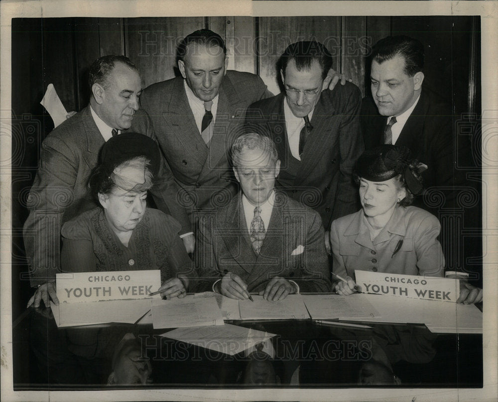 1946 Youth Week Executive Committee Meets - Historic Images