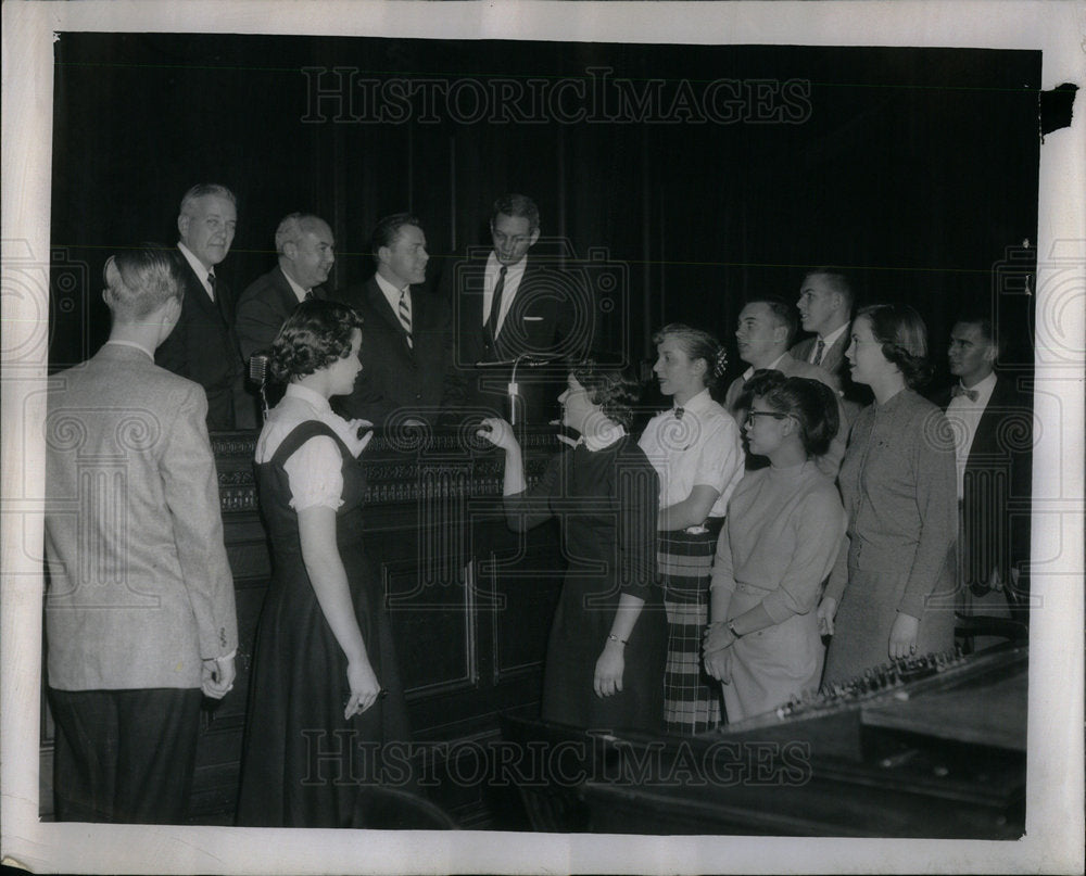 1957 Council Chamber Panelist YMCA - Historic Images