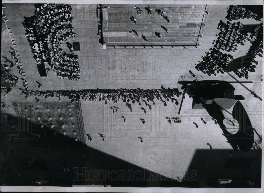 1969 Shield Cheerleader School Perform - Historic Images