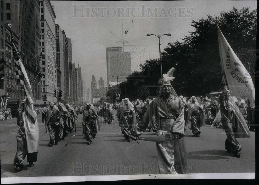 1958 Detroit&#39;s Moslem Shriners March - Historic Images