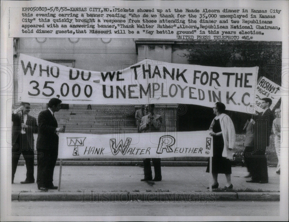 1958 Pickets at Meade Alcorn - Historic Images