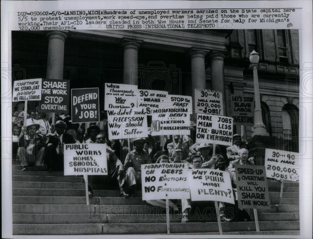 1959 Unemployment State Capitol Worker - Historic Images