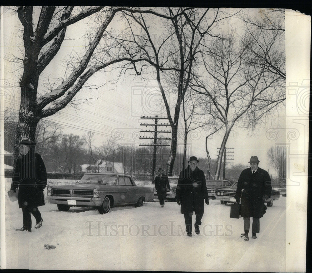 1966 Snow Pedestrian Street Walk Kinzua - Historic Images