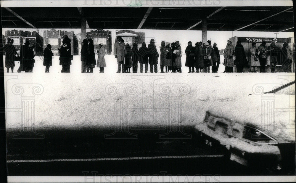 1979 Snow Storms Chicago Delayed Train - Historic Images