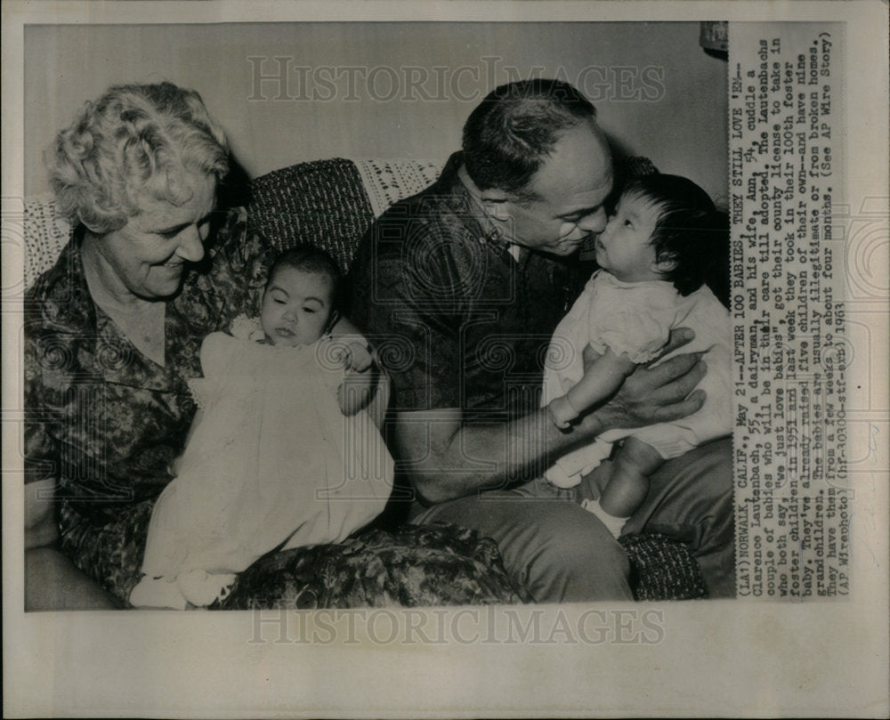 1963 Clarence Lautenbach Ann Babies Norwalk - Historic Images