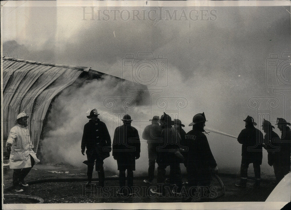 1966 Fireman Water Building Wall Roof Ford - Historic Images