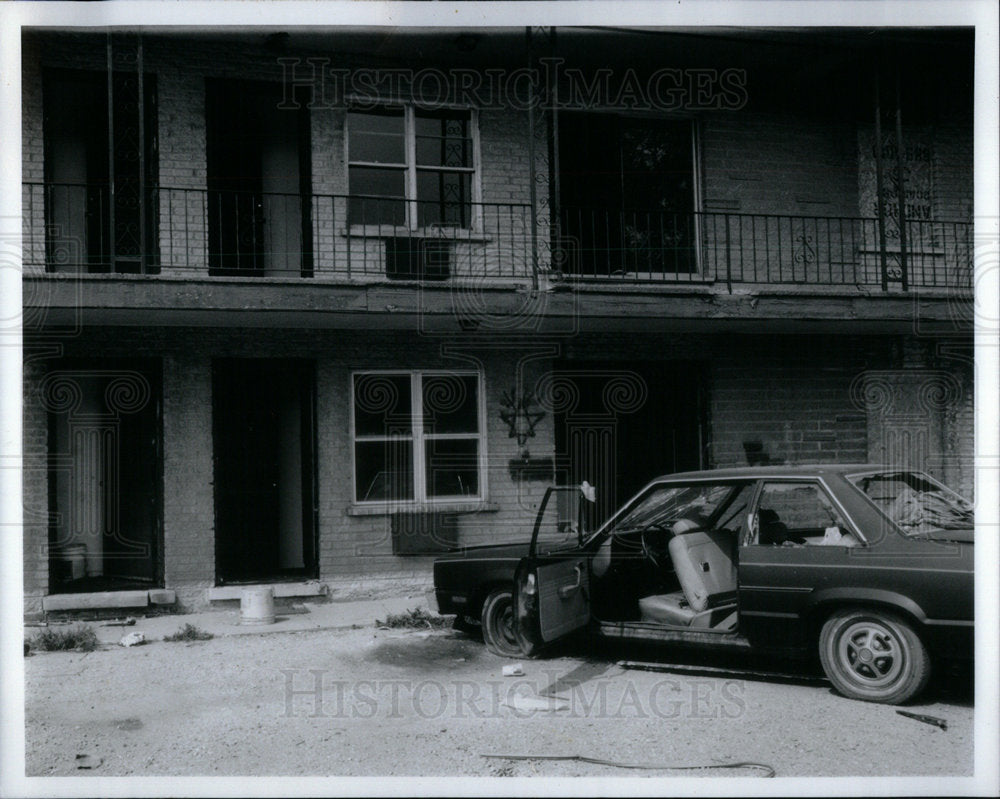 1991 Wrecked Apartment Ford Height Illinois - Historic Images