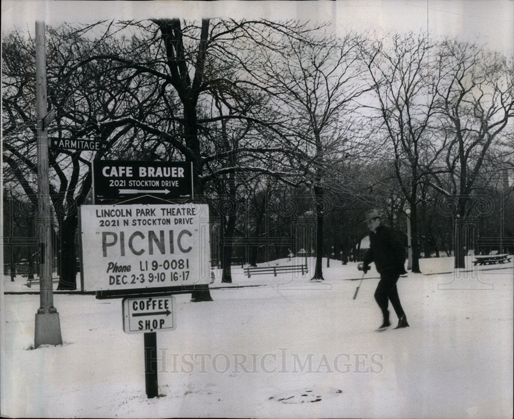 1966 Weatherman Lincoln Park Winter Weather-Historic Images