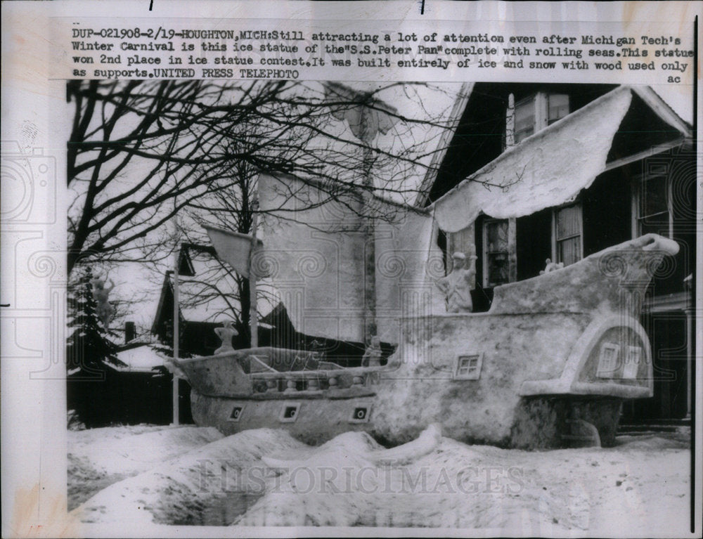 1958  Michigan Techs Winter Carnival Peter - Historic Images