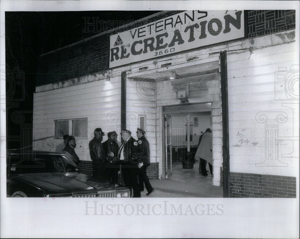 1991 Police Ross Billiard Poll Hall Indiana - Historic Images