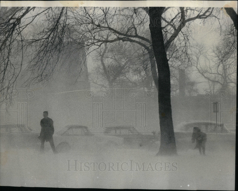 1961 University Chicago student Midway Snow - Historic Images