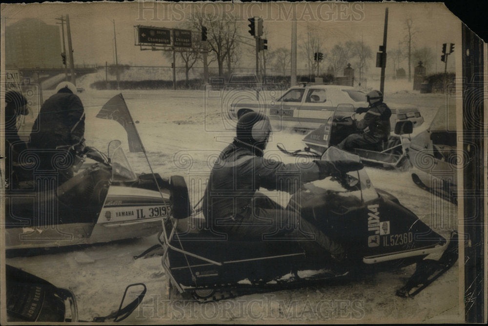 1977 Snowmobile Patrol Operators - Historic Images