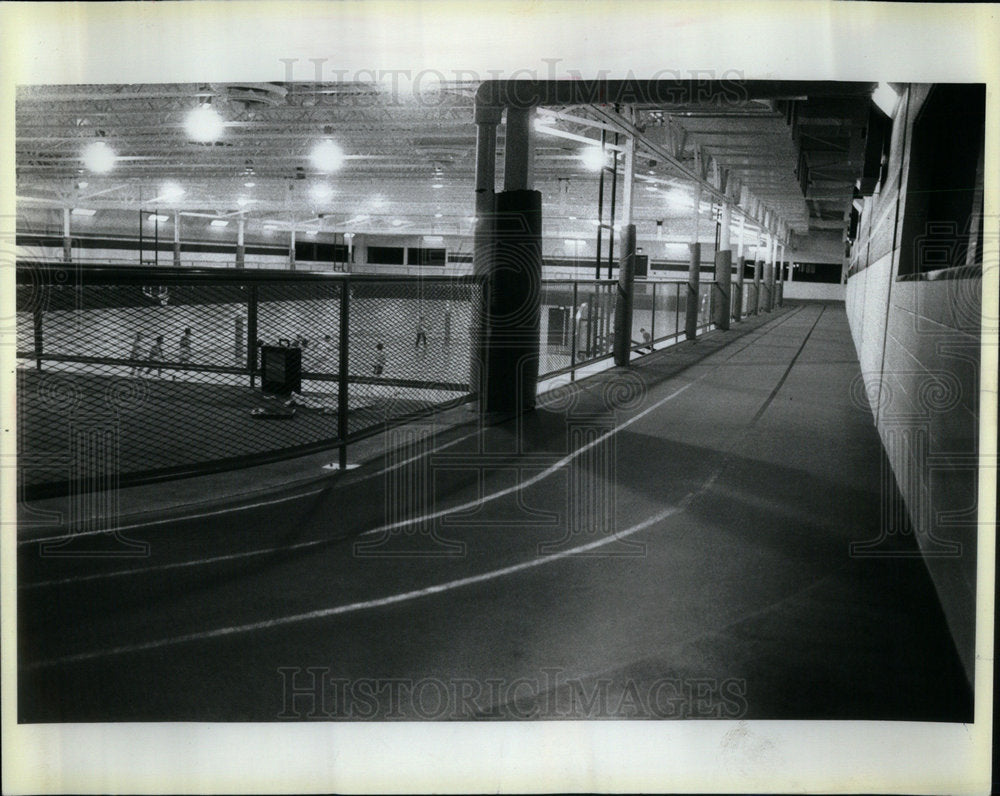 1987 Basketball Court Mile Track YMCA Seven - Historic Images