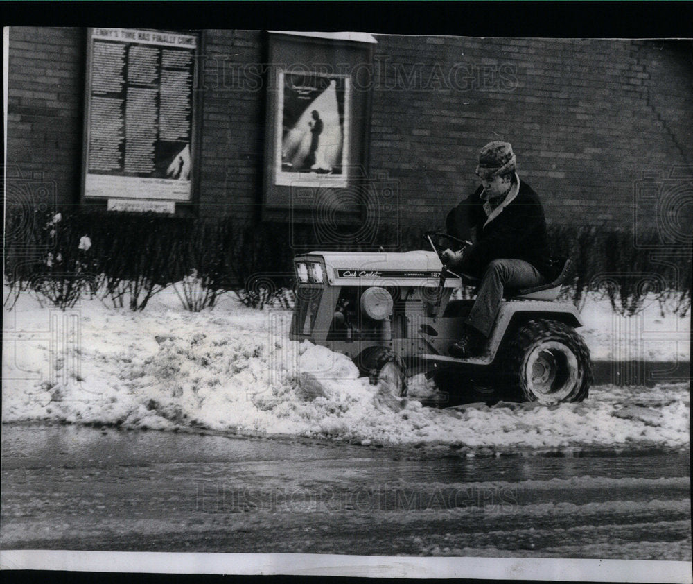 1975 A small plow used for clearing snow. - Historic Images